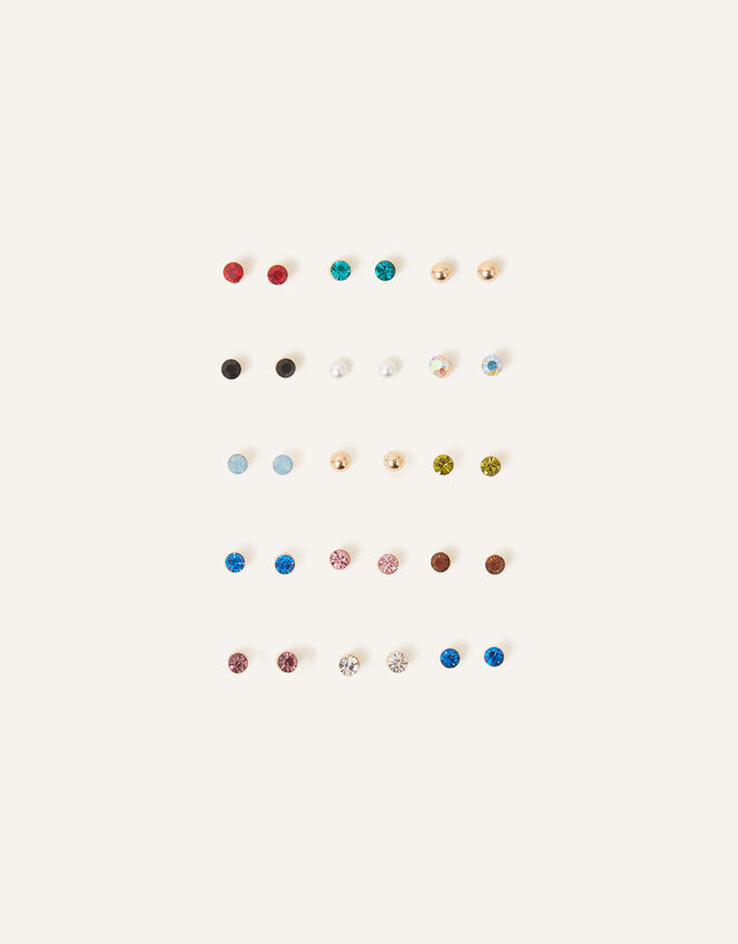 Multi Stud Multi Stone Studs 15 Pack Multi | Best Sellers | Accessorize ROI