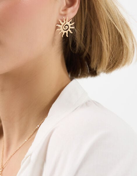 Molten Sun Stud Earrings, , large