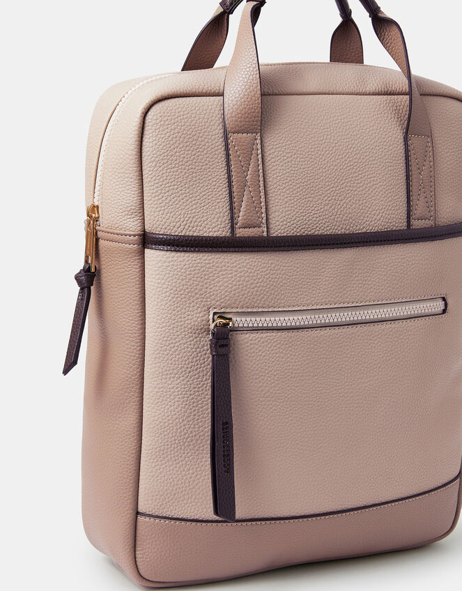 Pocket Top Handle Backpack, Brown (MOCHA), large