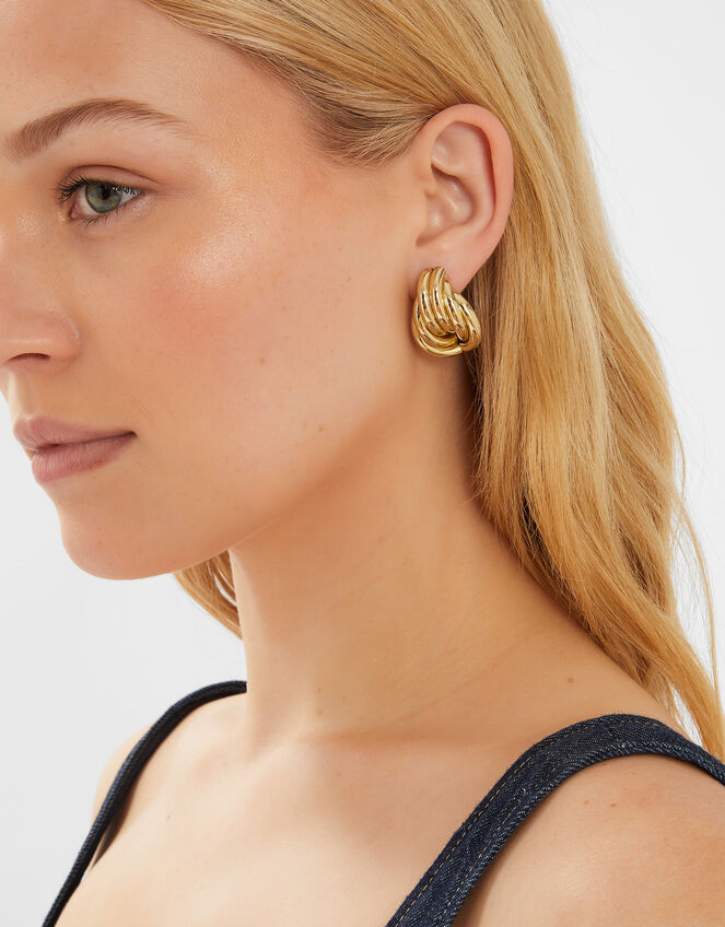 Twist Knot Drop Earrings, , large