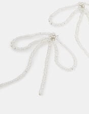 Bead Bow Statement Stud Earrings, , large