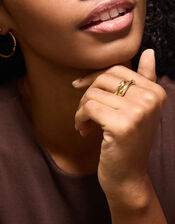 2-Pack 14ct Gold-Plated Molten Rings, Gold (GOLD), large