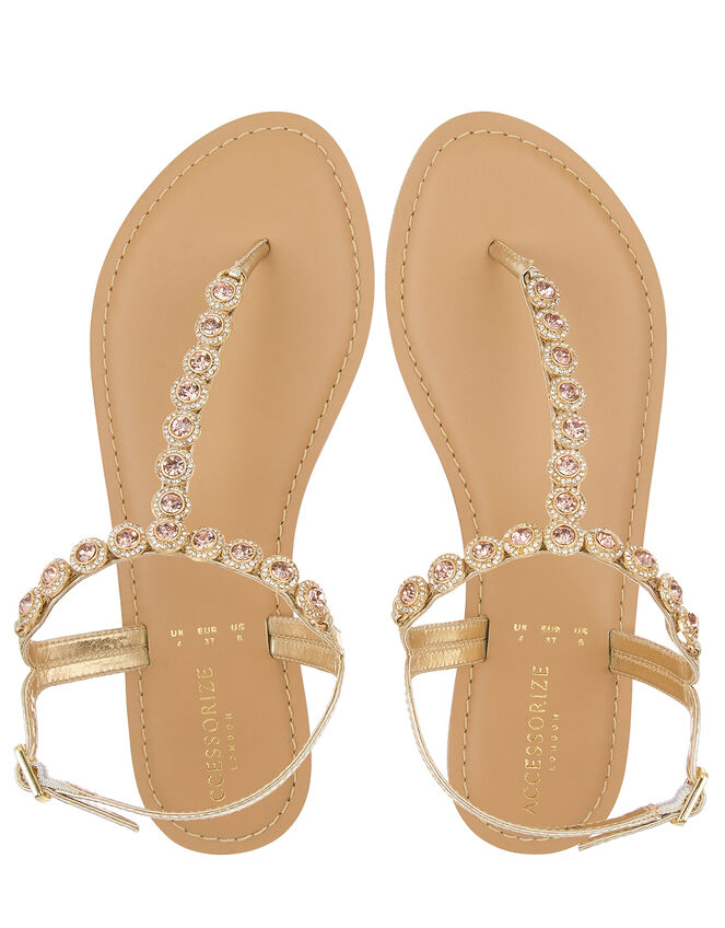 Rebecca Crystal Strap Sandals, Pink (PINK), large