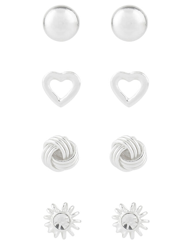 Sterling Silver Stud Earring Multipack, , large
