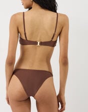 Beaded Strap Bikini Bottoms, Brown (BROWN), large