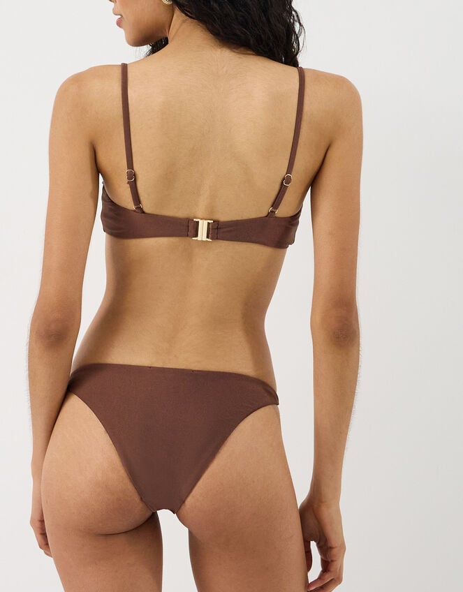 Beaded Strap Bikini Bottoms, Brown (BROWN), large
