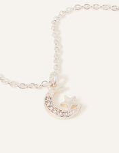 Moon and Star Pendant Necklace, , large