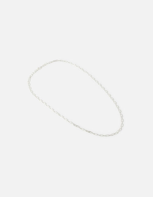 Sterling Silver Paperclip Chain Necklace, , large