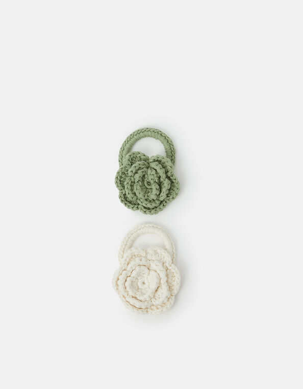 2-Pack Crochet Flower Hair Bands, , large