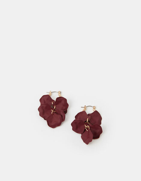 Enamel Flower Short Drop Earrings, , large