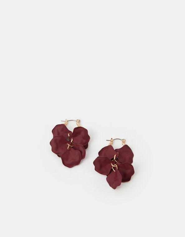 Enamel Flower Short Drop Earrings, , large