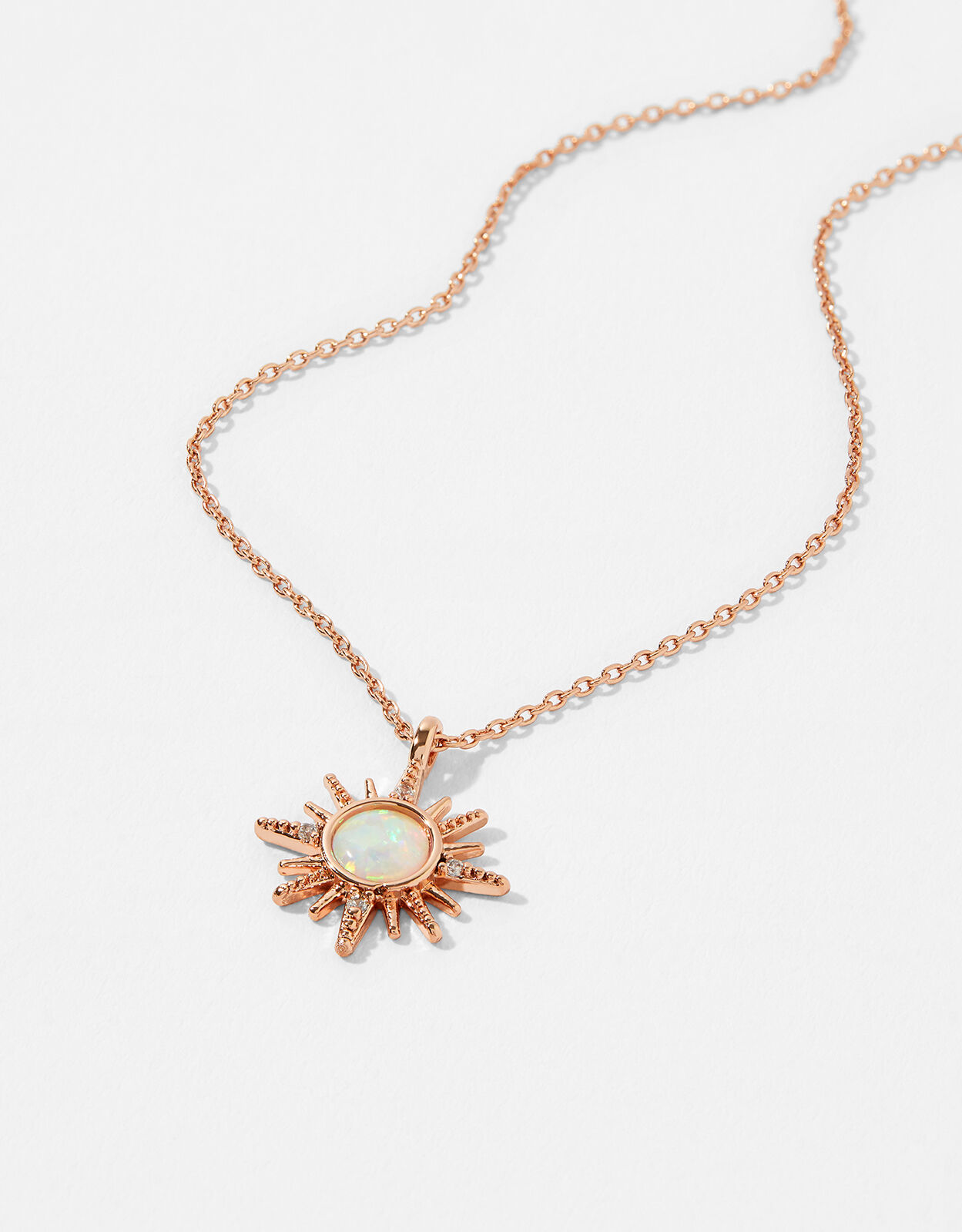 Rose Gold-Plated Starburst Necklace | Z 