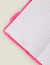 Girls Faux Fur Strawberry Notebook, , large