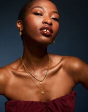 14ct Gold-Plated Initial Tag Pendant Necklace, Gold (GOLD), large