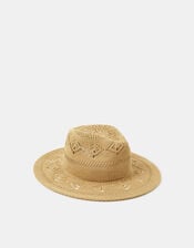 Woven Fedora Hat, , large
