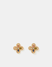 Clover Cut Out Stud Earrings, , large
