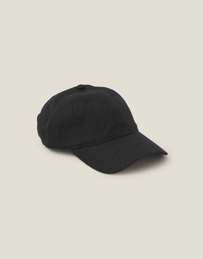 Twill Baseball Cap, Black (BLACK), large