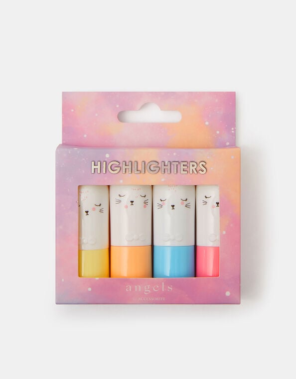  4-Pack Girls Mini Cat Highlighters, , large