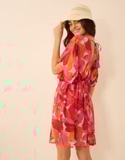 Floral Chiffon Mini Kaftan, Multi (BRIGHTS MULTI), large