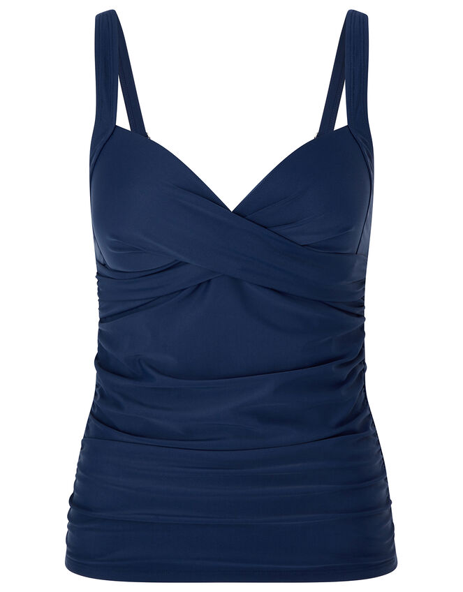 Twisted Tankini Top, Blue (NAVY), large