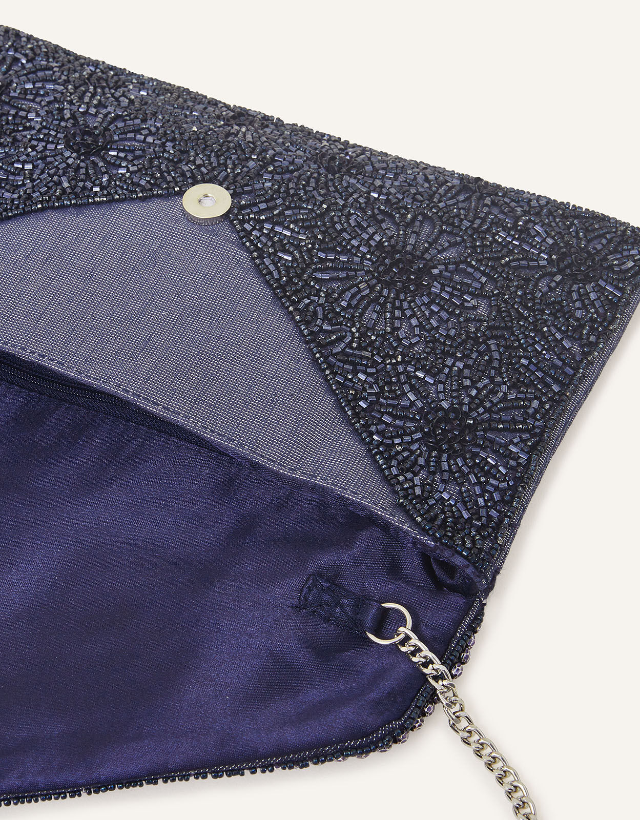 Navy embellished clutch bag Clearance