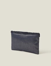 Tara Hand-Beaded Clutch Bag, Blue (NAVY), large