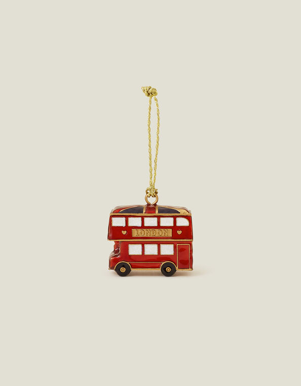 Enamel London Bus Hanging Decoration, , large