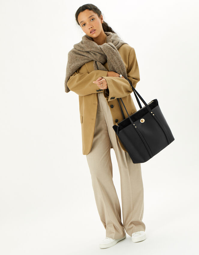 Maddox Tote Bag, Black (BLACK), large