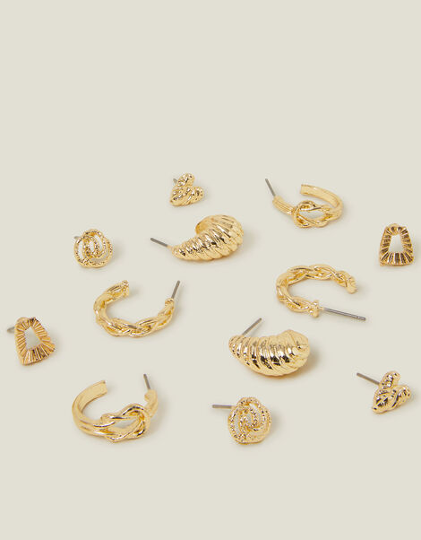 6-Pack Twist Stud and Hoop Earrings, , large