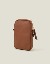 Faux Leather Pocket Phone Bag, Tan (TAN), large