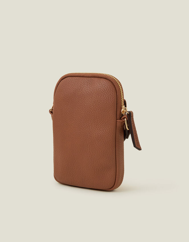 Faux Leather Pocket Phone Bag, Tan (TAN), large