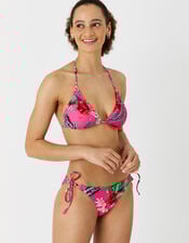 Tropical Tie Side Bikini Bottoms, Pink (PINK), large