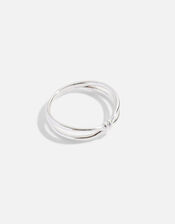 Sterling Silver Barbed Wire Ring , Silver (ST SILVER), large