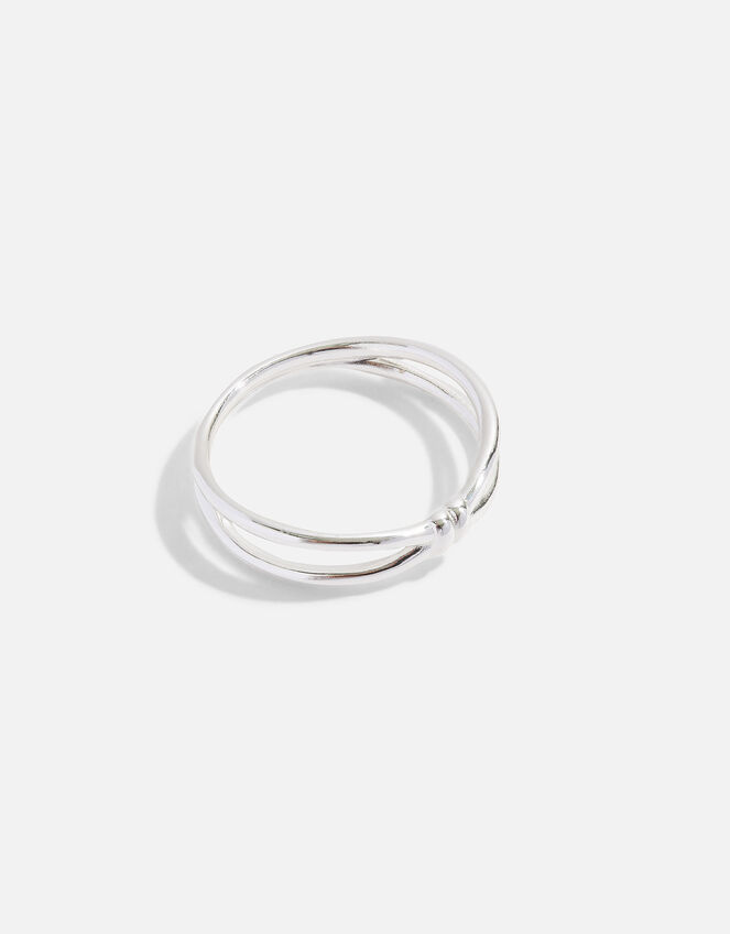 Sterling Silver Barbed Wire Ring , Silver (ST SILVER), large
