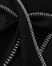 Whipstitch Knit Triangle Scarf, , large