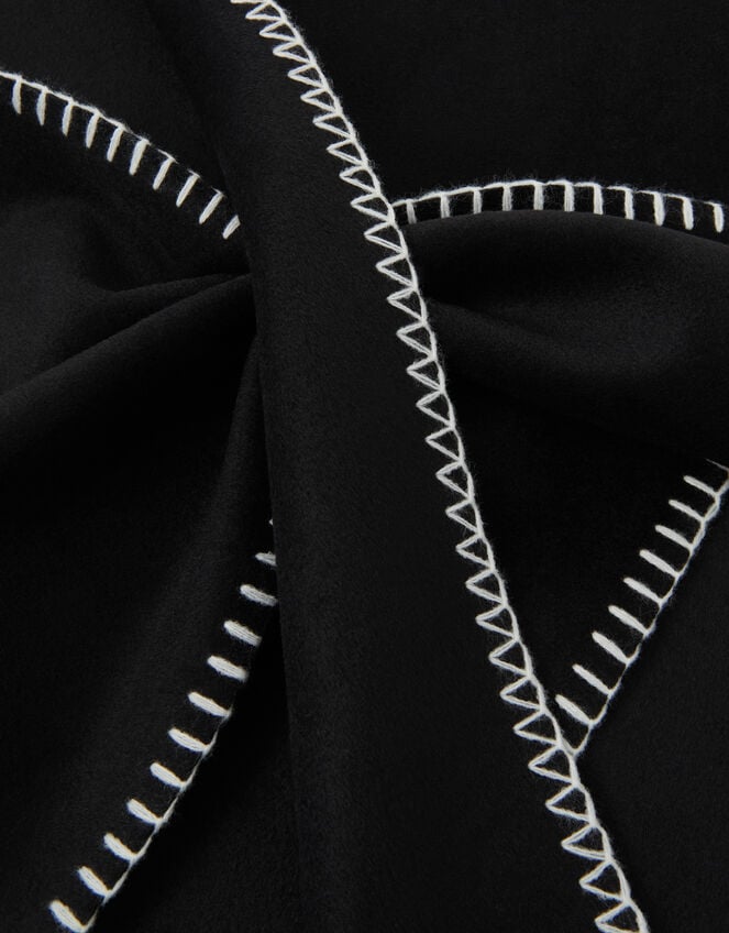 Whipstitch Knit Triangle Scarf, , large