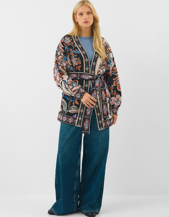 Floral Jacquard Knit Jumper, Multi (MULTI), large