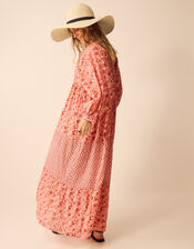 Mix Floral Maxi Dress, Pink (PINK), large