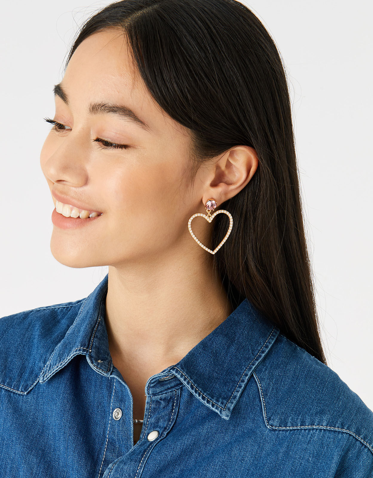Accessorize on sale heart earrings