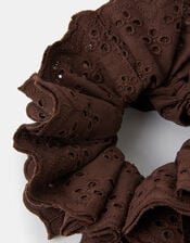 Frilly Broderie Hair Scrunchie, , large