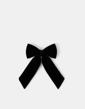 Velvet Bow Barrette Hair Clip, , large