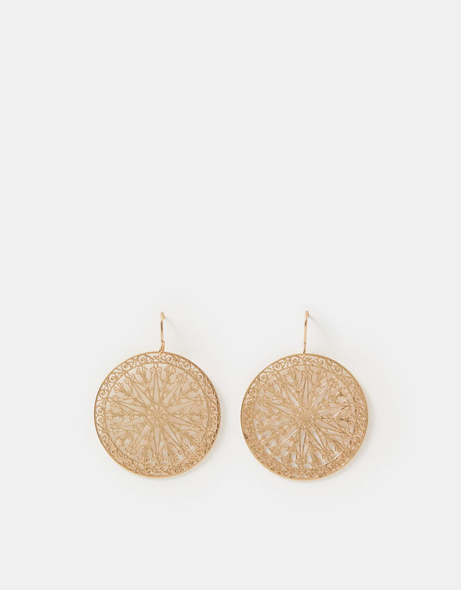 Filigree Round Drop Earrings, , large