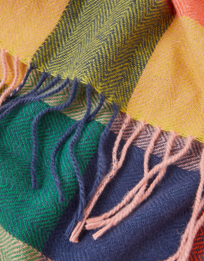 Aidie Check Print Scarf, , large