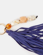 Beaded Suede Bag Charm, , large