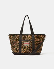 Rio Canvas Shopper Bag, Leopard (LEOPARD), large