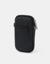 Leather Phone Cross-Body Bag, , large