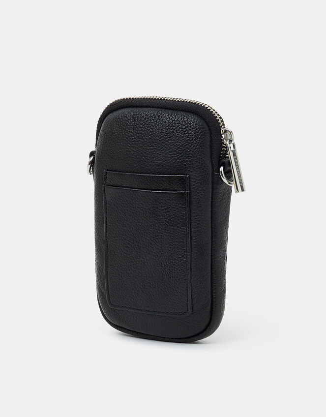 Leather Phone Cross-Body Bag, , large