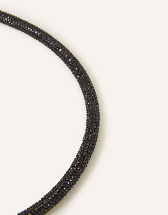 Rhinestone Tube Necklace, , large