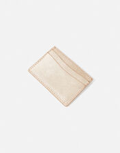 Metallic Leather Card Holder, Gold (GOLD), large