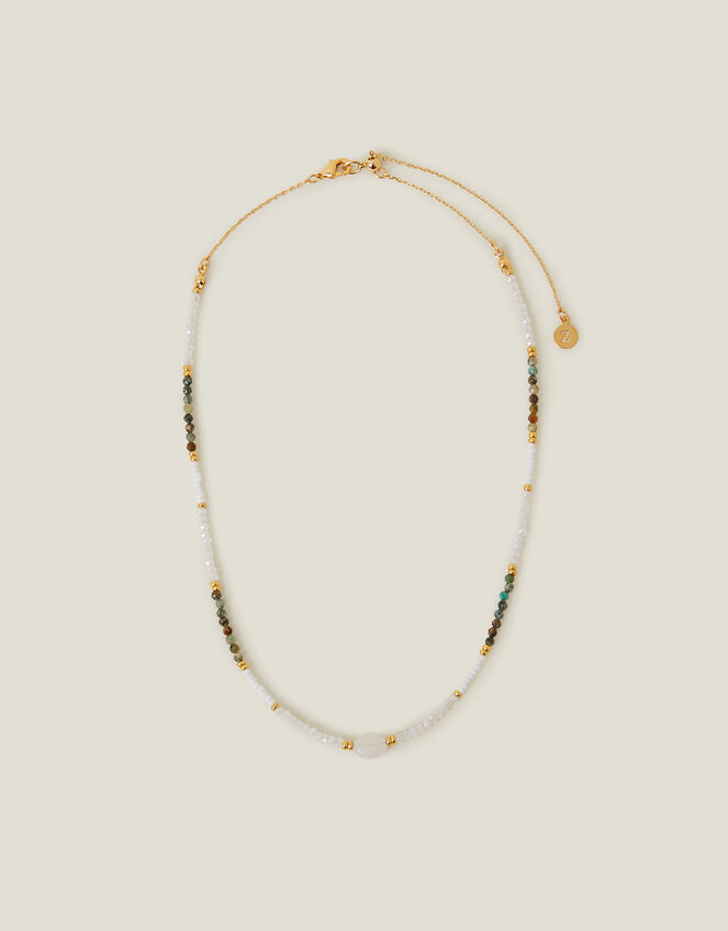 14ct Gold-Plated Mix Bead Choker Necklace, , large